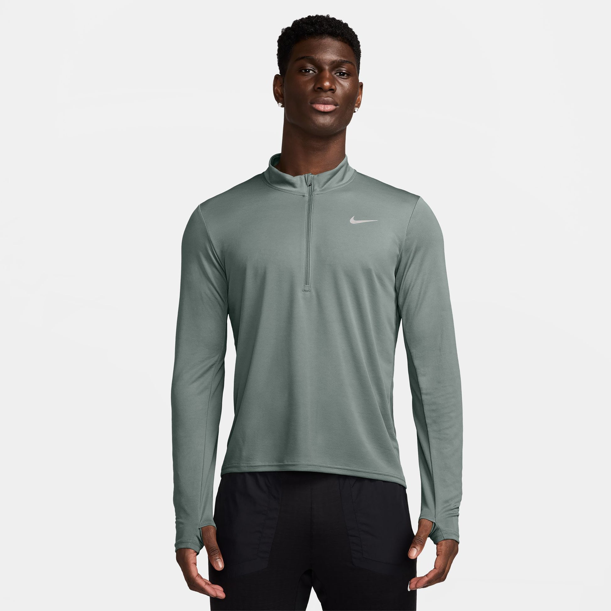 Nike Pacer Half-Zip Laufshirt Herren - salbei