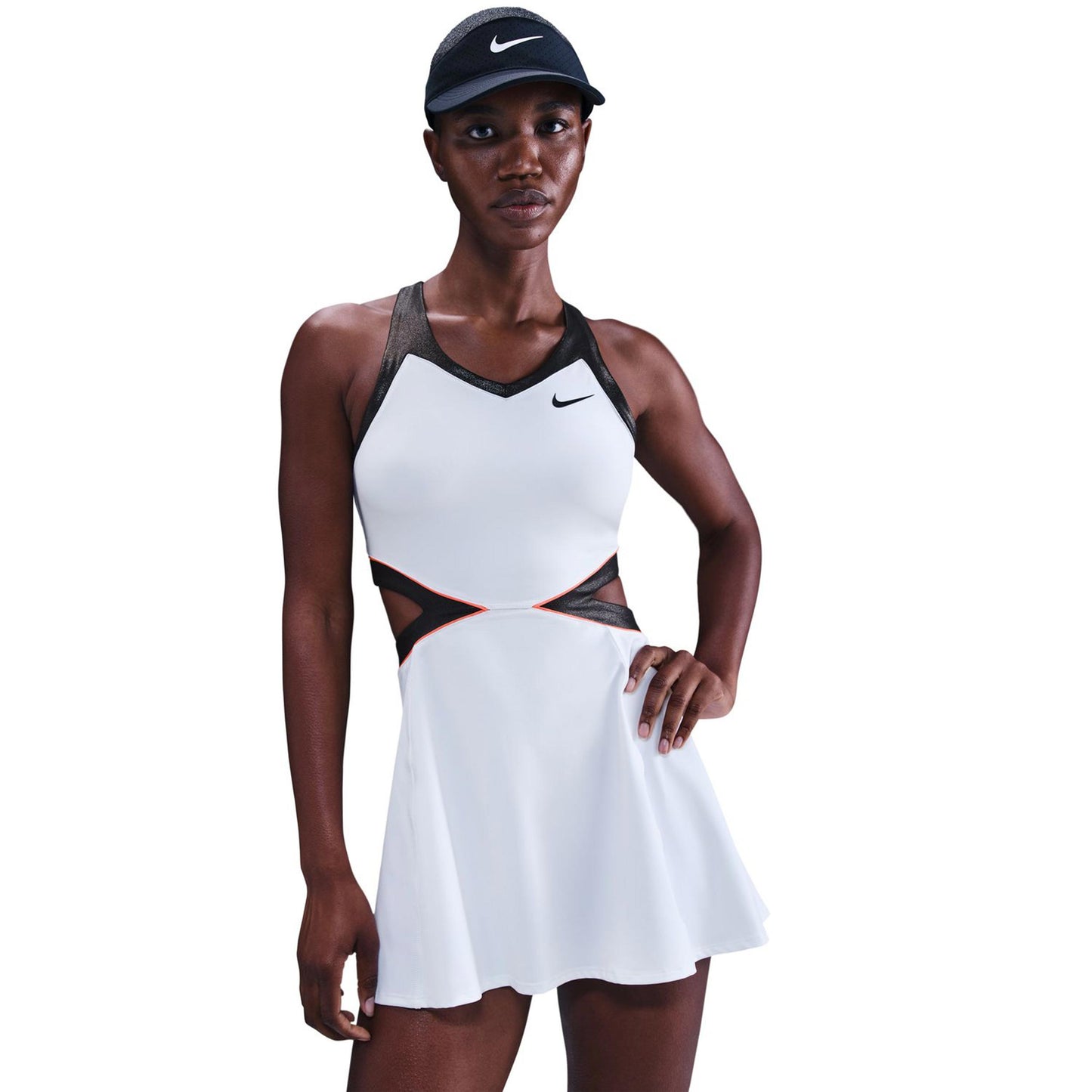 Nike Court Dri-Fit Slam Kleid Damen - weiß, schwarz
