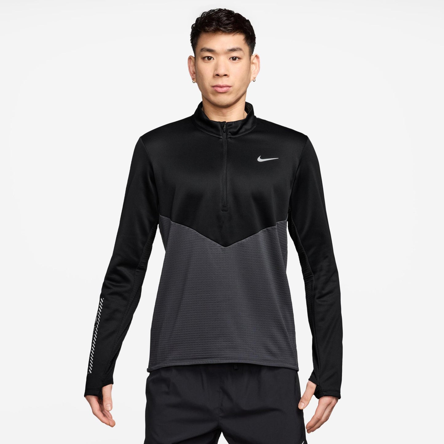 Nike Pacer Winterized Half-Zip Laufshirt Herren - anthrazit, schwarz