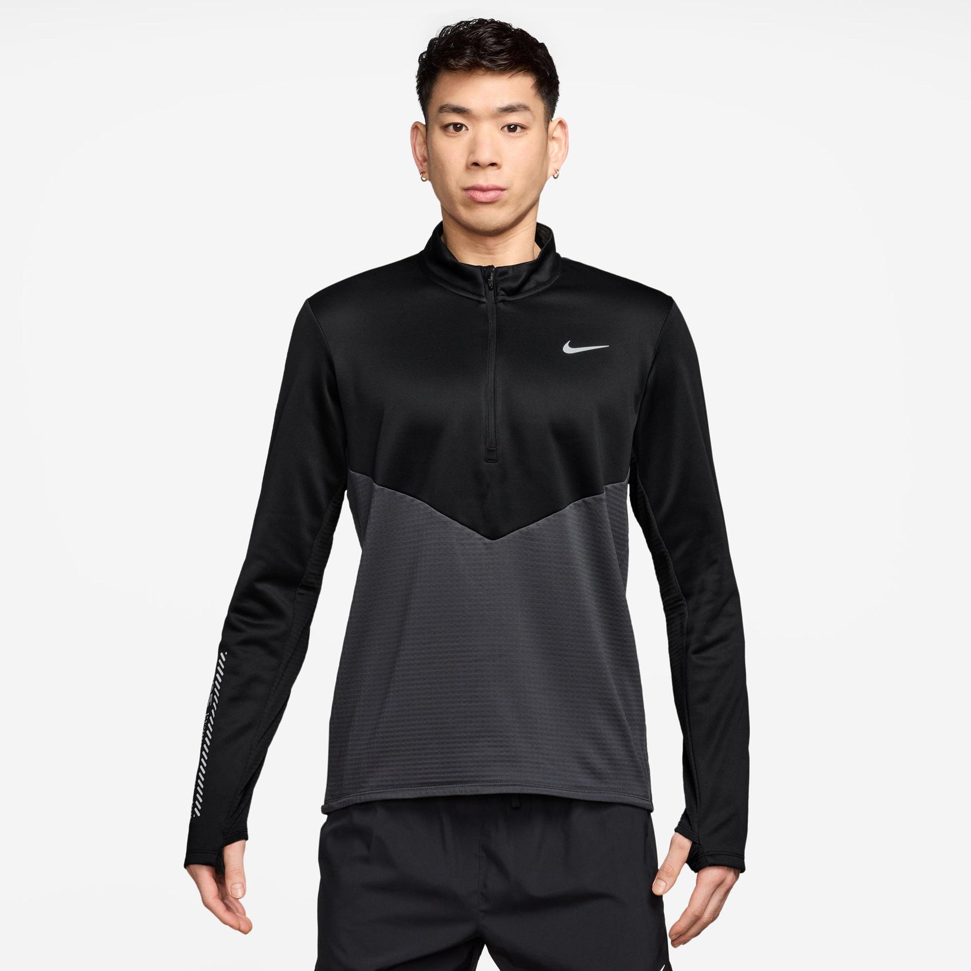 Nike Pacer Winterized Half-Zip Laufshirt Herren - anthrazit, schwarz
