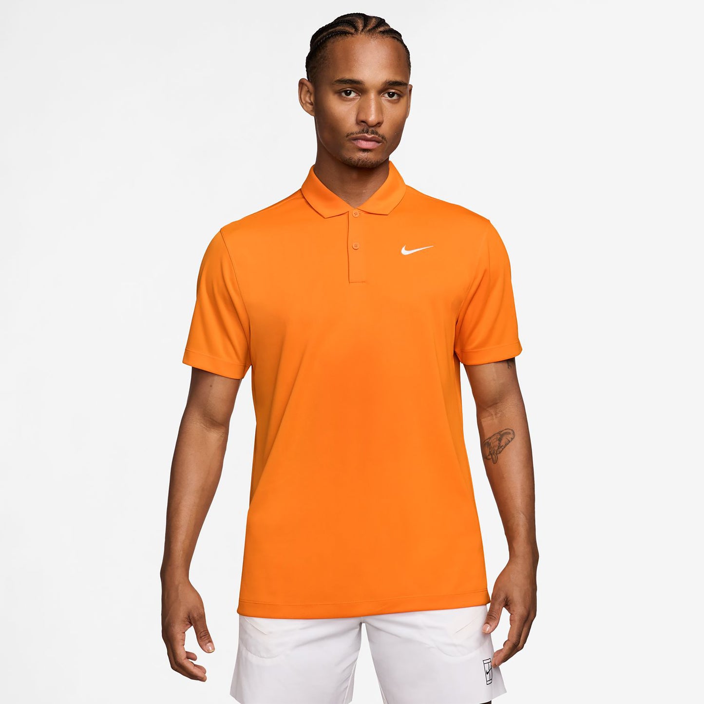 Nike Dri-Fit Victory Court Solid Polo Herren - orange, weiß