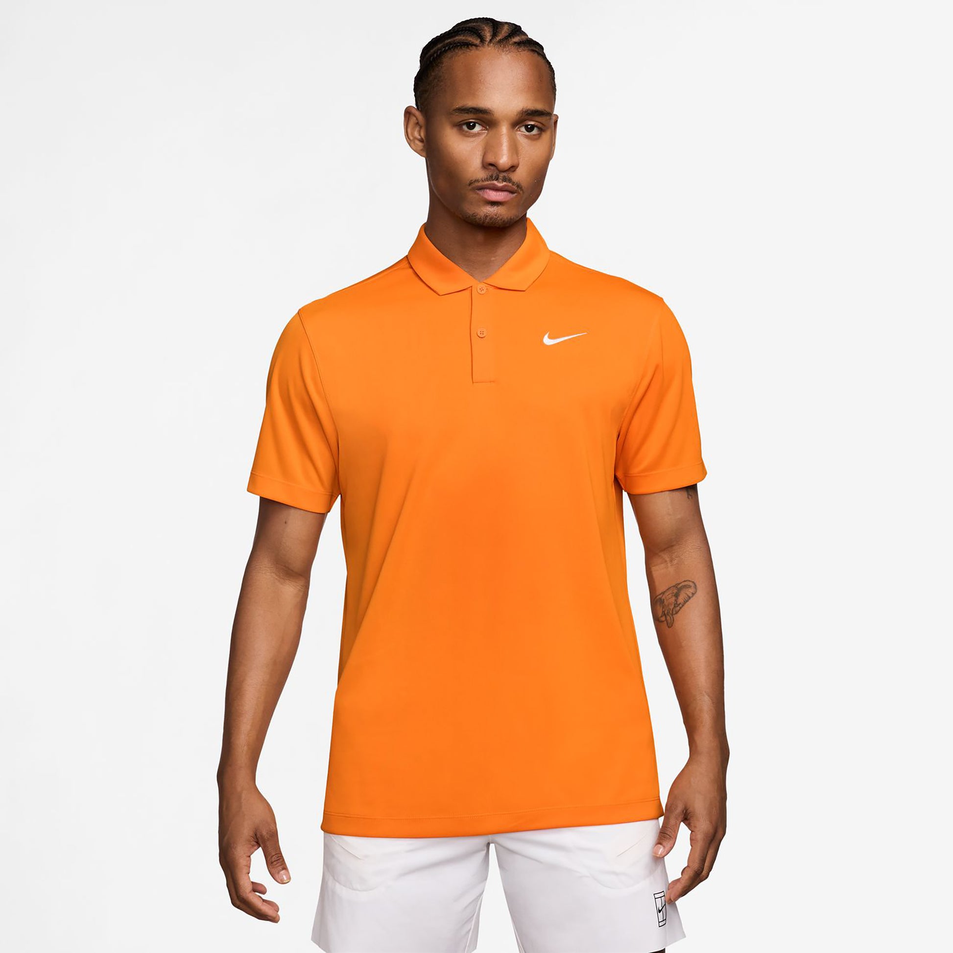 Nike Dri-Fit Victory Court Solid Polo Herren - orange, weiß