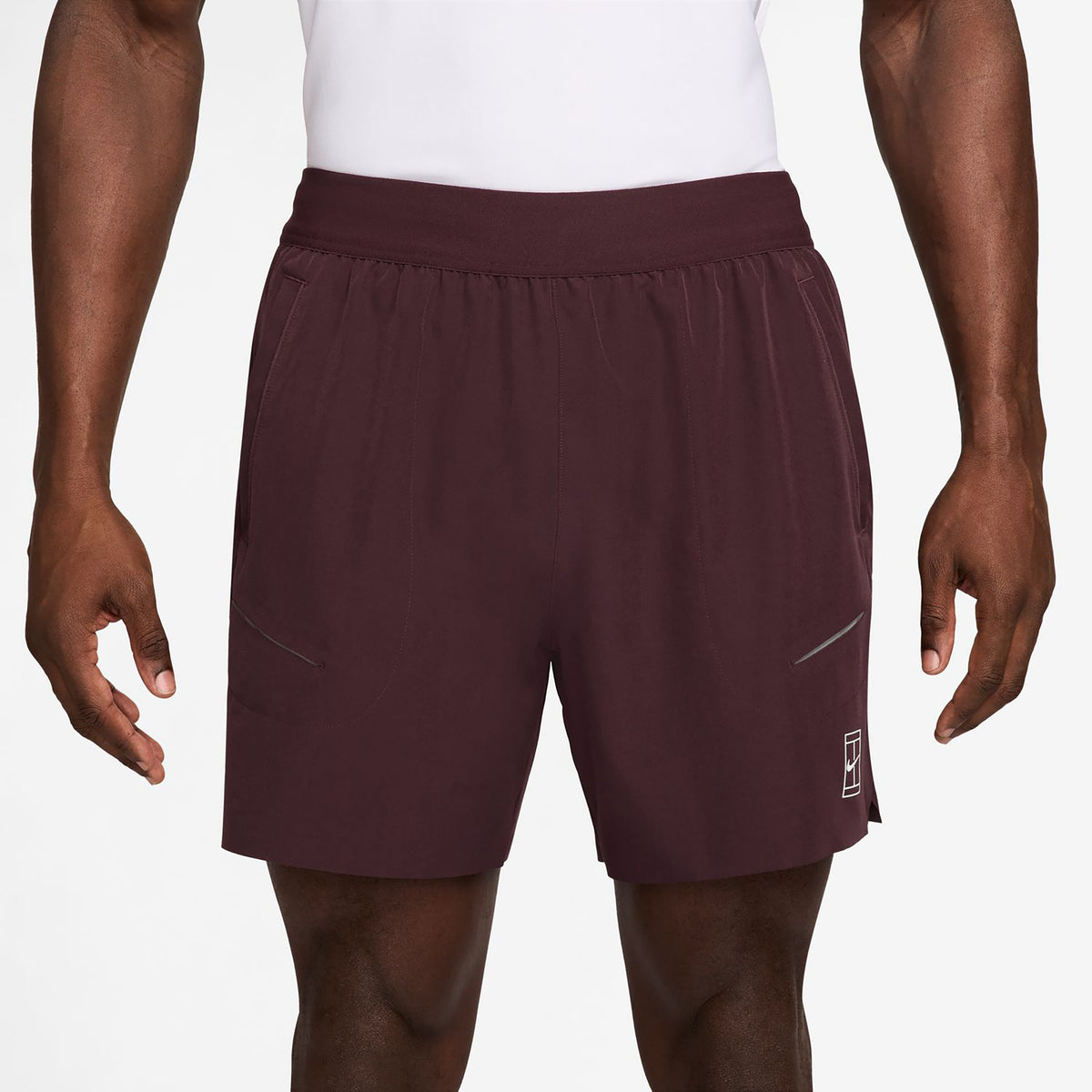 Nike Sinner Court Dri-FIT Advantage 6in Shorts Herren - dunkelrot, weiß