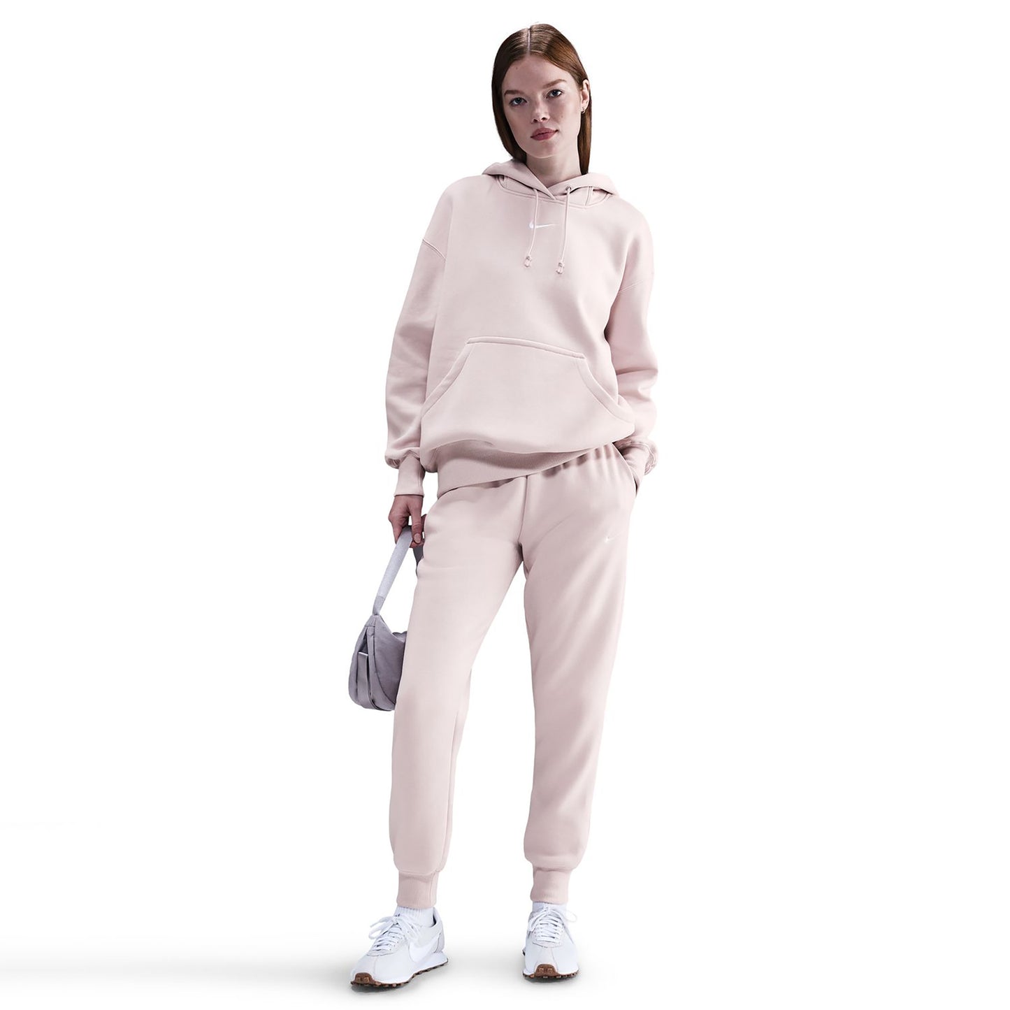 Nike Phoenix Fleece Mid Rise Trainingshose Damen-altrosa