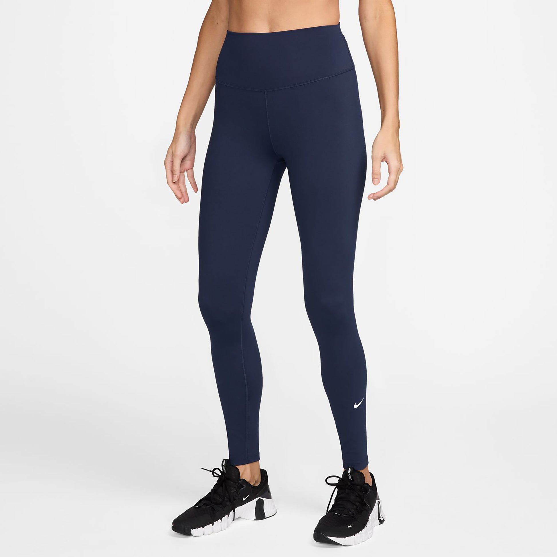 Nike Dri-FIT One High Rise Tight Damen - dunkelblau, weiß