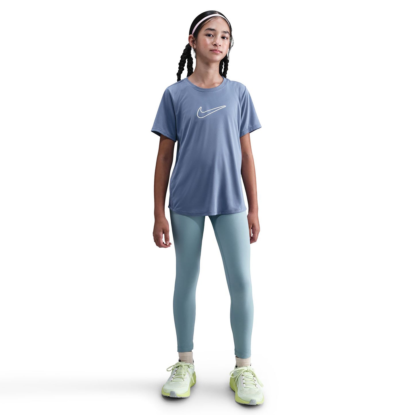 Nike Dri-FIT One T-Shirt Mädchen - blaugrau, weiß