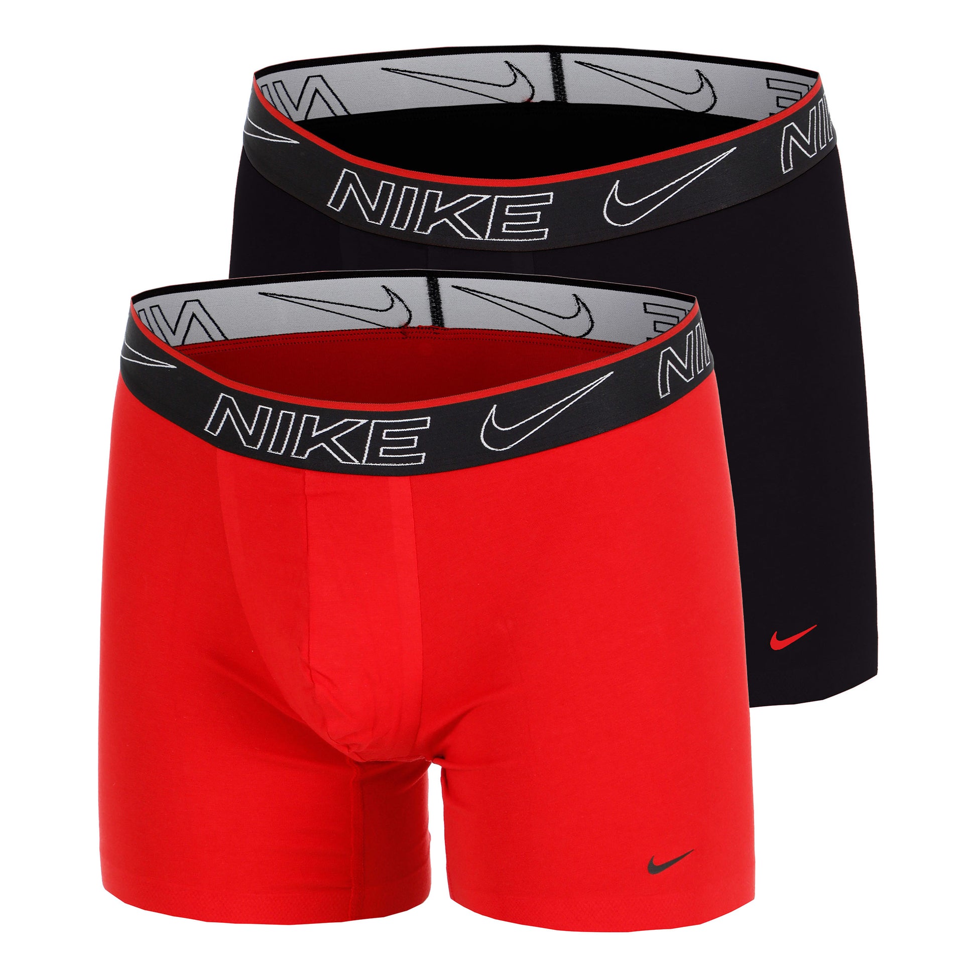 Nike Elite Cotton Stretch Boxer Short 2er Pack Herren-Schwarz,Rot