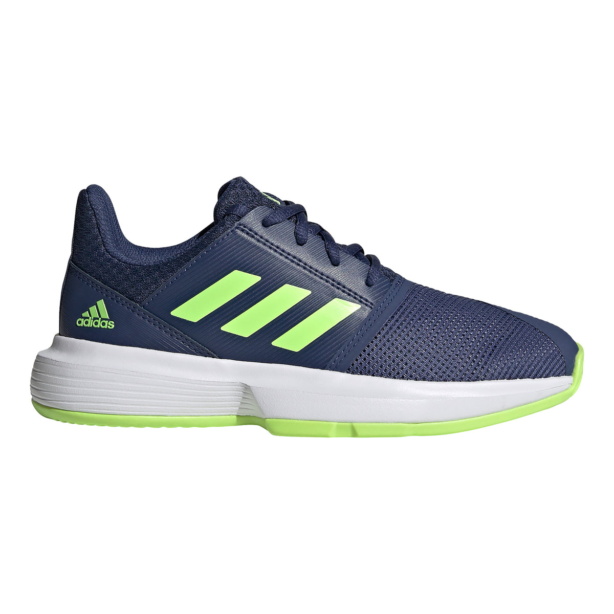 adidas Court Jam X Allcourtschuh Kinder - dunkelblau, neongrün