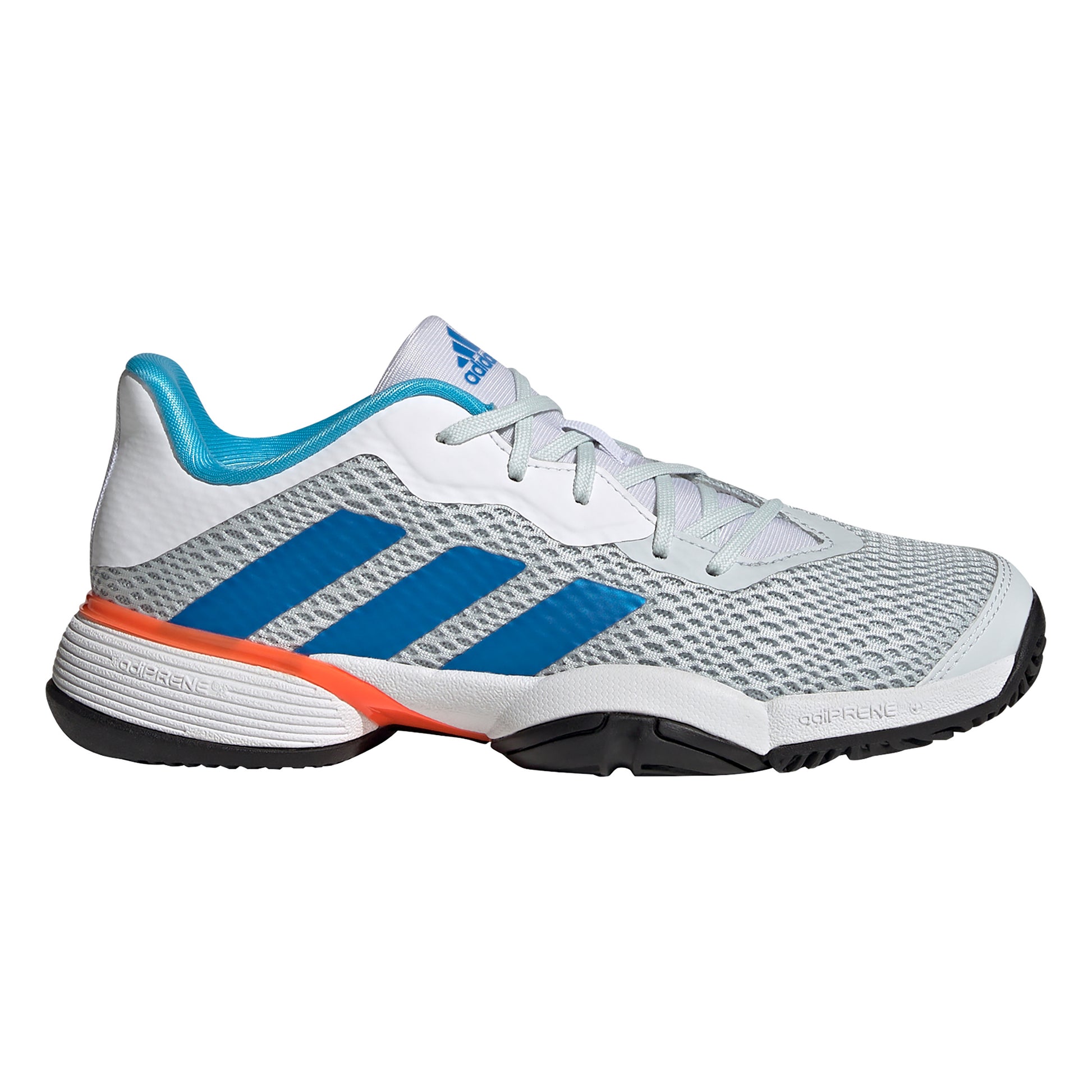adidas Barricade Allcourtschuh Kinder - weiß, blau