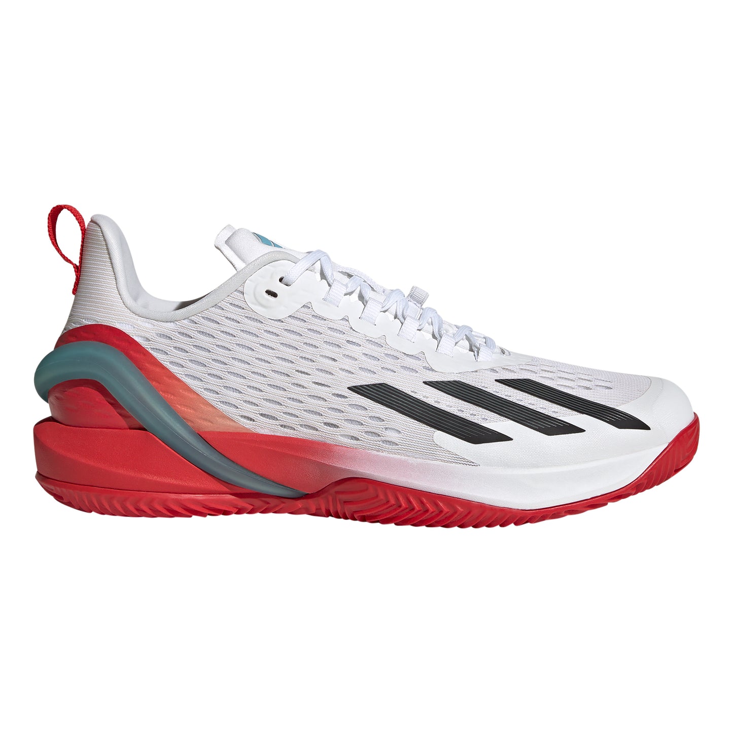 adidas Adizero Cybersonic Sandplatzschuh Herren - weiß, orange