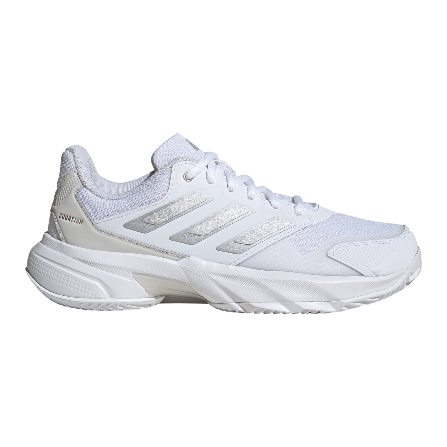 adidas CourtJam Control 3 Sandplatzschuh Damen - weiß, silber