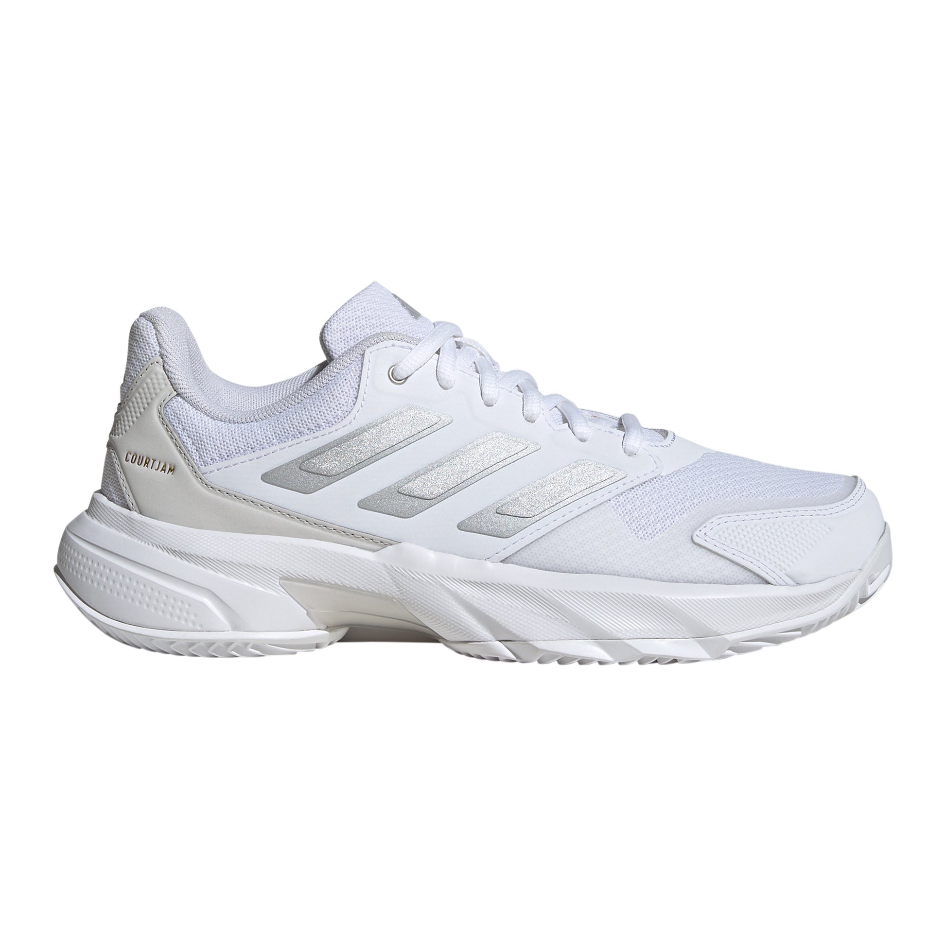 adidas CourtJam Control 3 Sandplatzschuh Damen - weiß, silber