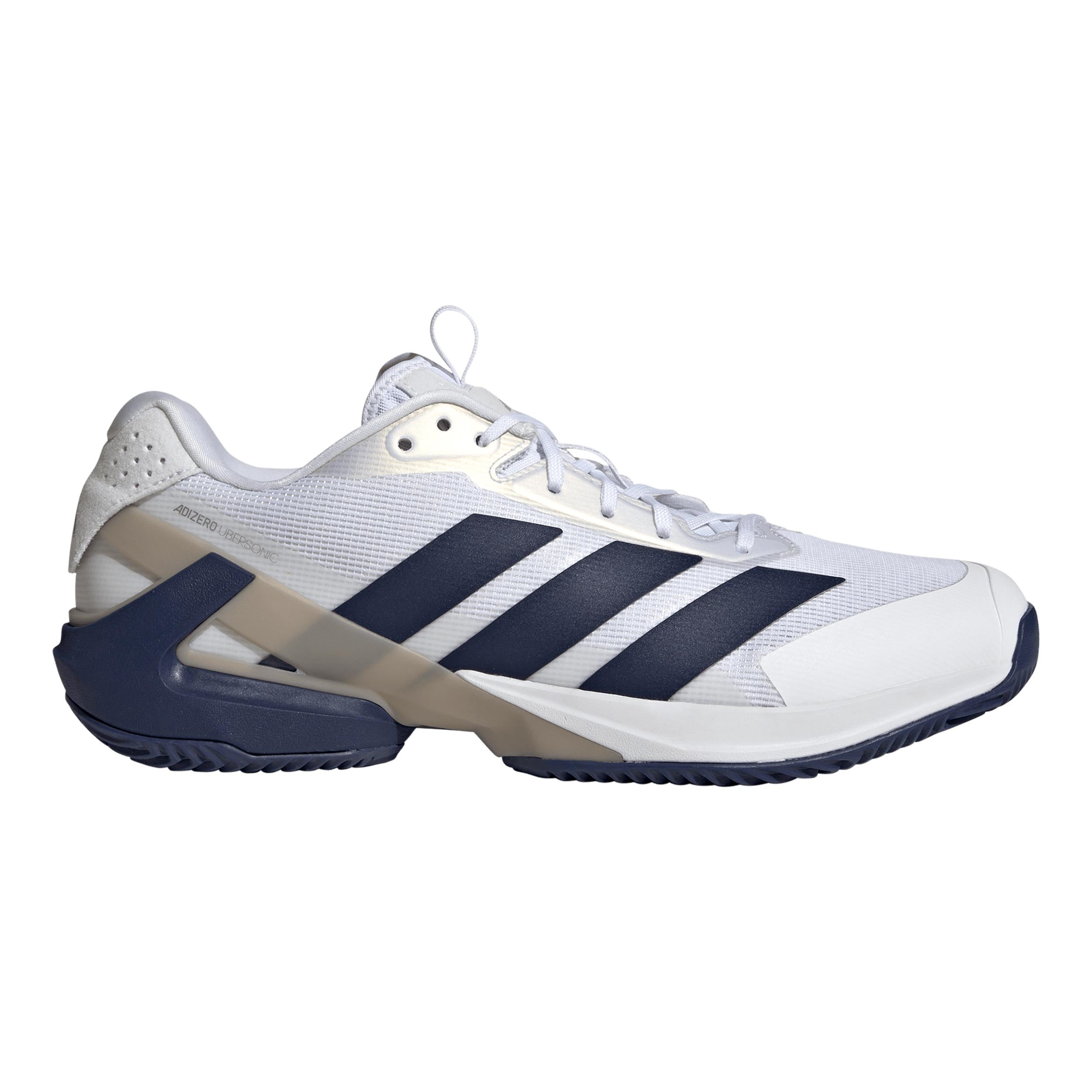 adidas adizero Ubersonic 5 Sandplatzschuh Herren Weiß Dunkelblau