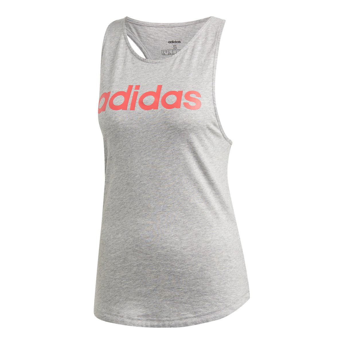 adidas Linear Loos Tank-Top Damen - hellgrau, koralle
