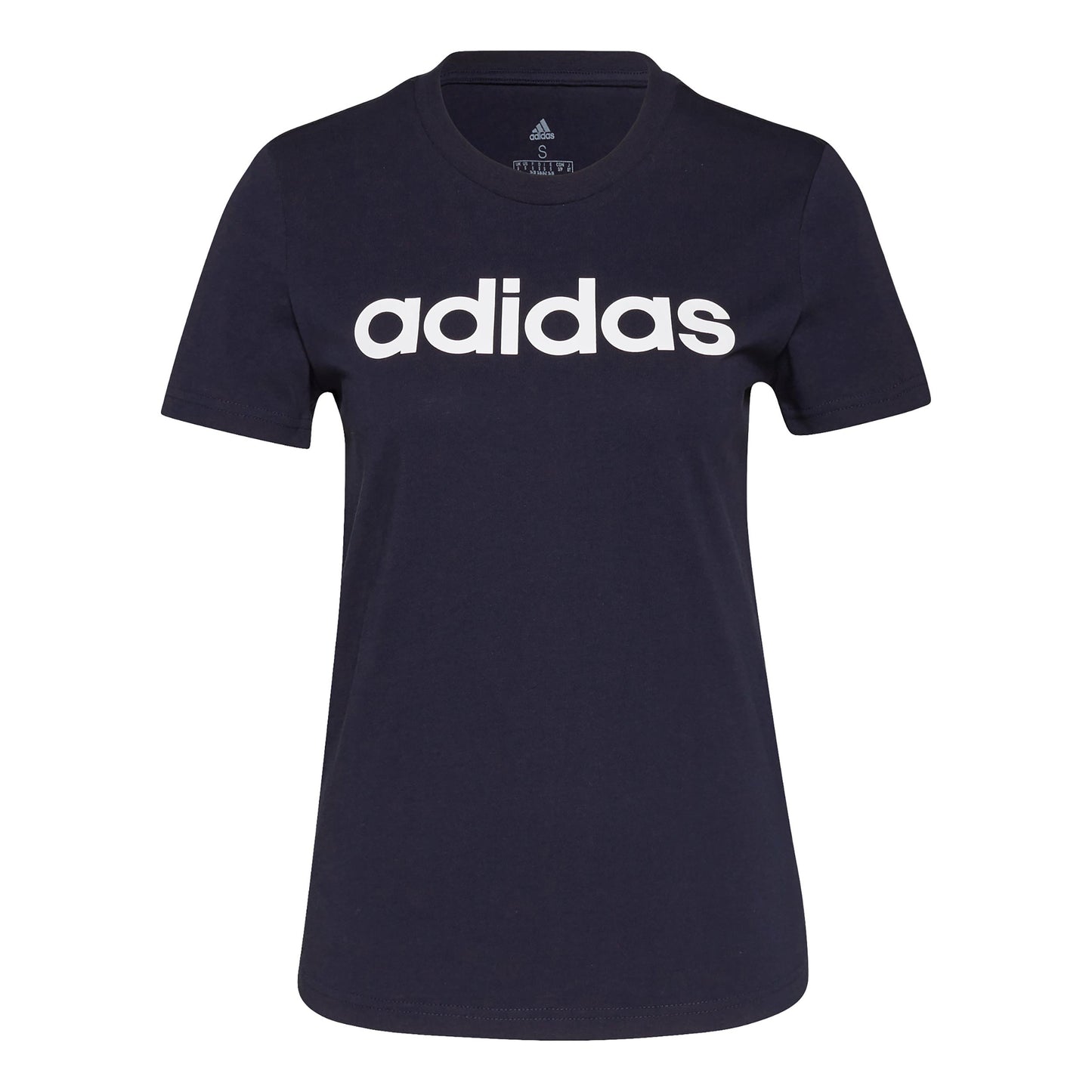 adidas Linear T-Shirt Damen - dunkelblau, weiß