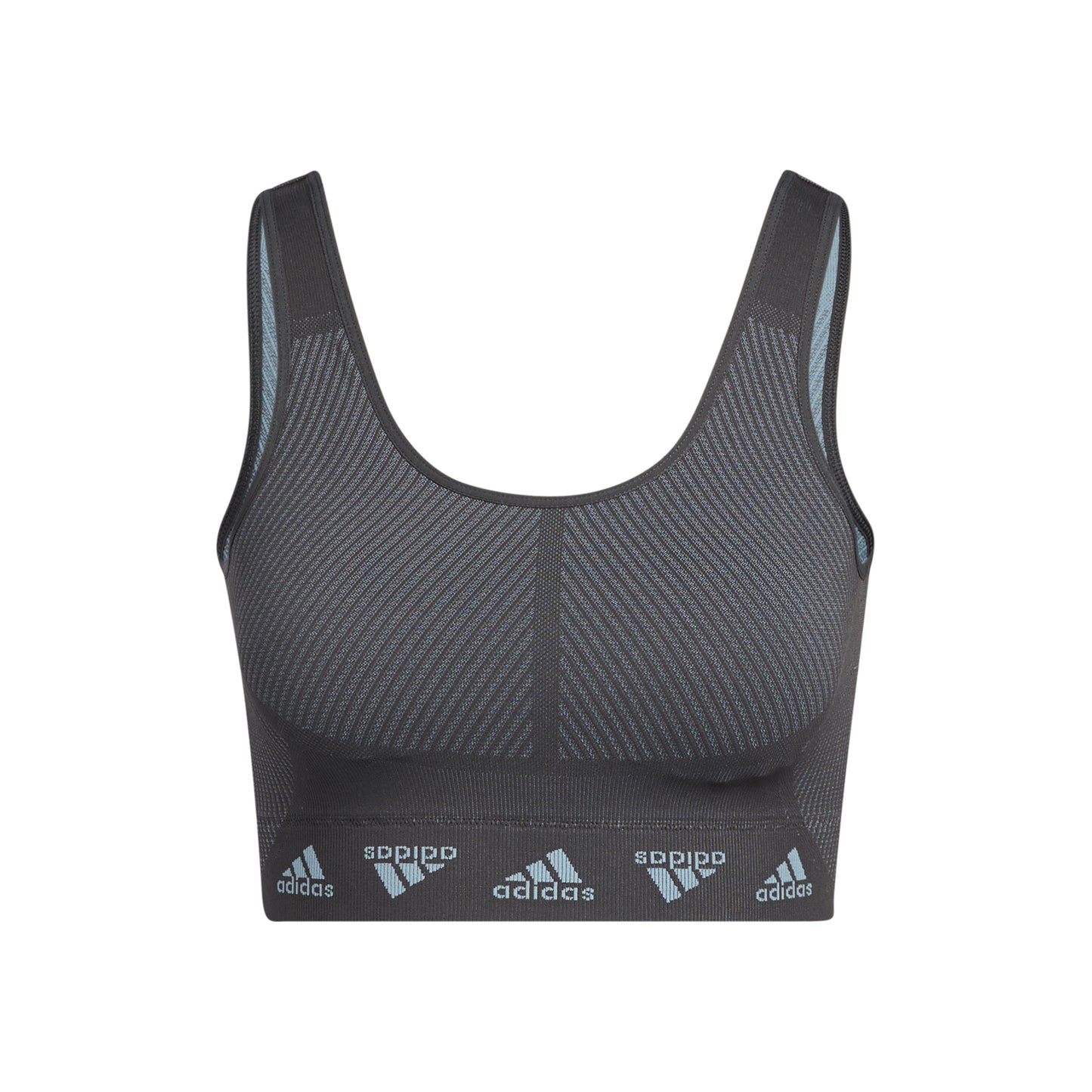 adidas Aeroknit Sport-BH Damen - dunkelgrau