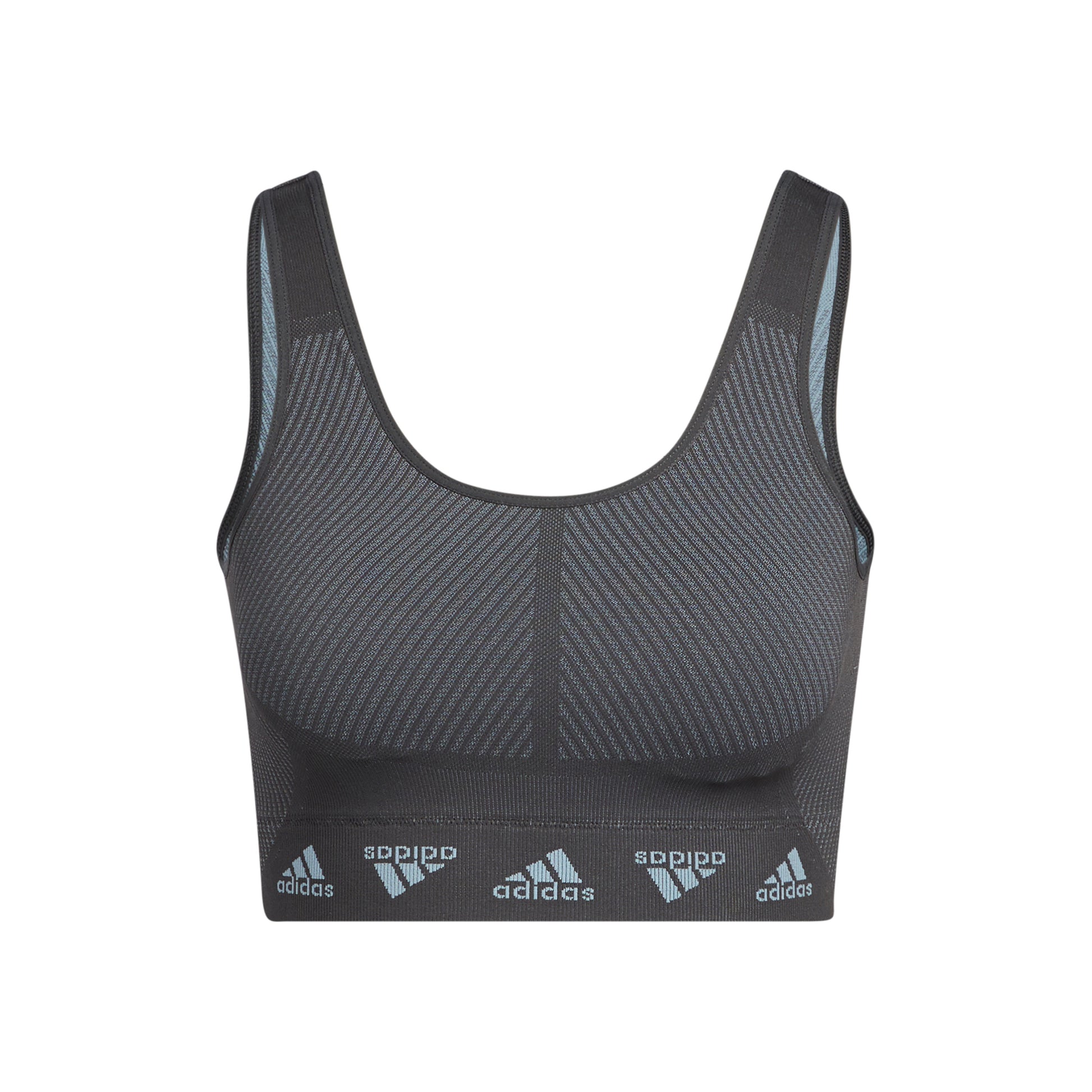 adidas Aeroknit Sport-BH Damen - dunkelgrau