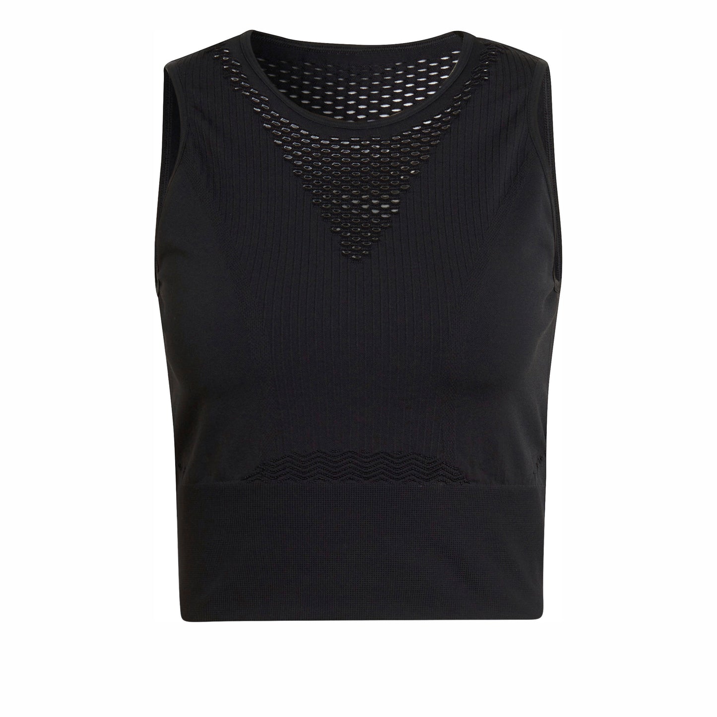 adidas Aeroknit Crop Tank-Top Damen-Schwarz