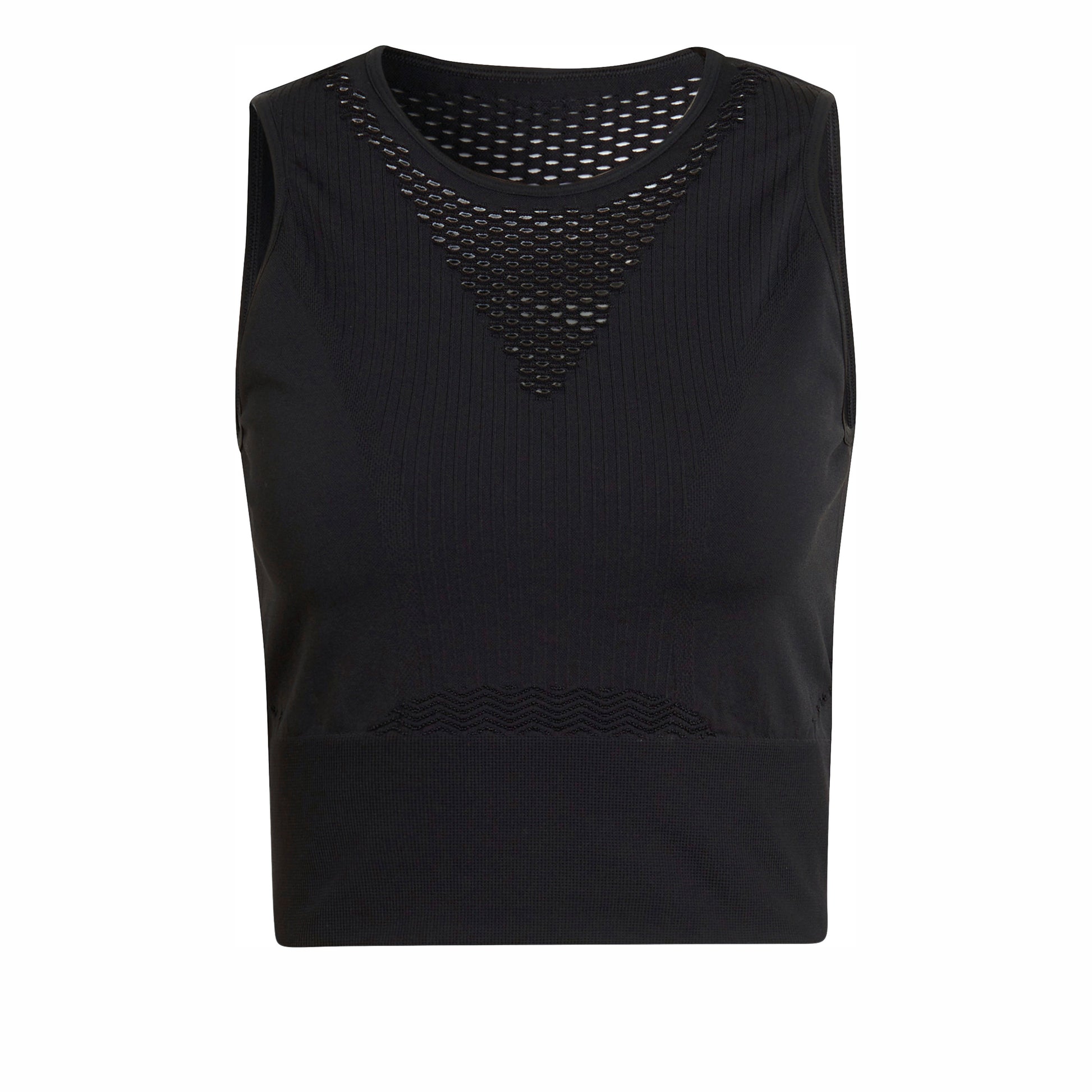 adidas Aeroknit Crop Tank-Top Damen-Schwarz