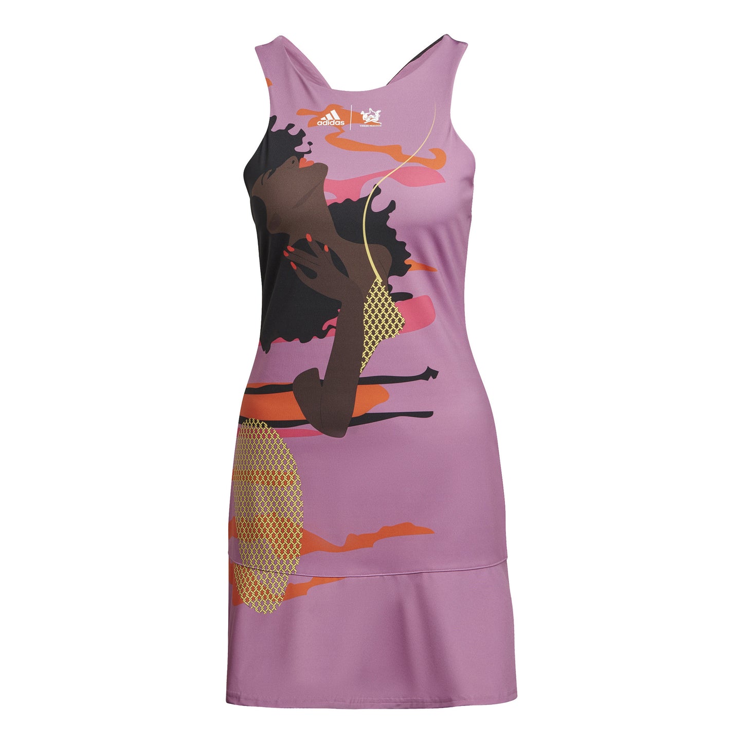 adidas New York Y Kleid Damen-Flieder,Mehrfarbig
