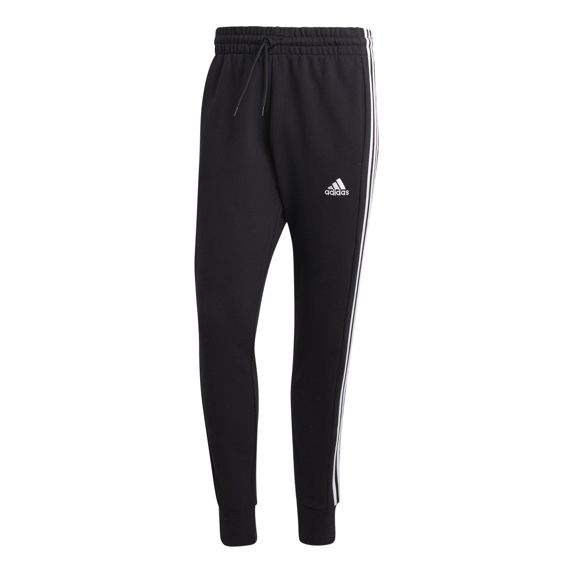 adidas French Terry Tapered Cuff 3-Stripes Trainingshose Herren - schwarz, weiß