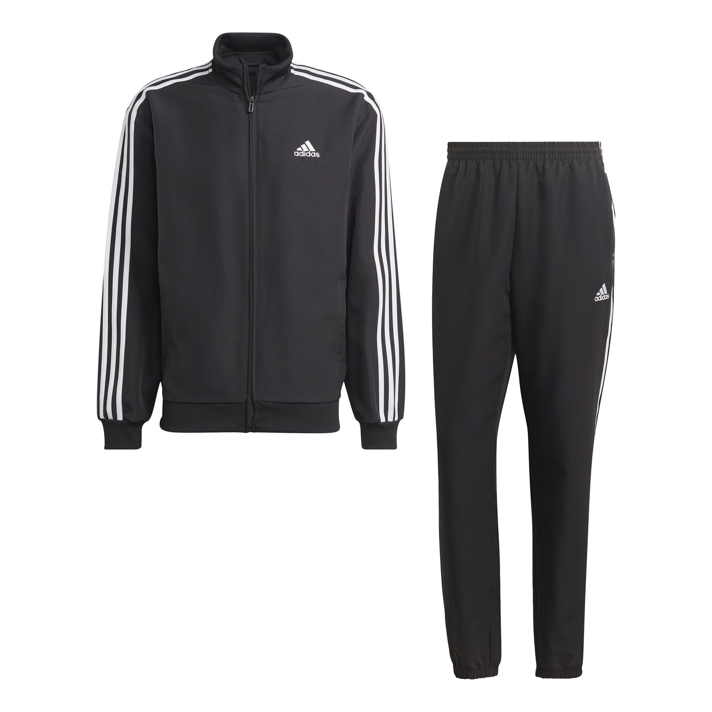 adidas 3Stripes Woven Trainingsanzug Herren - schwarz, weiß