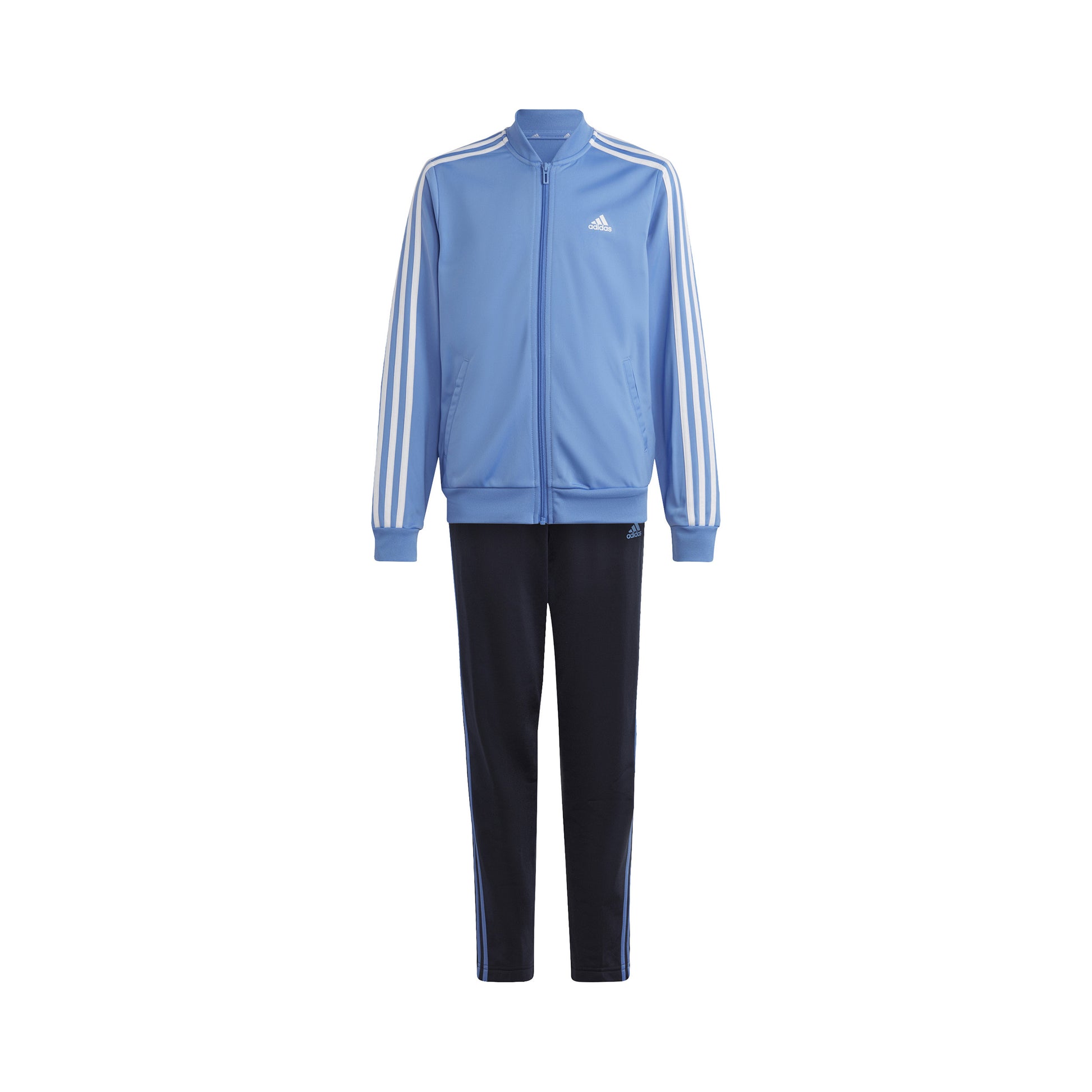 adidas 3Stripes Trainingsanzug Mädchen - hellblau, dunkelblau