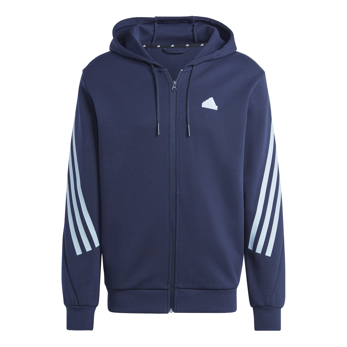 adidas Future Icon 3 Stripes Full-Zip Sweatjacke Herren - dunkelblau, türkis