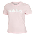 Linear T-Shirt Damen - rosa, weiß