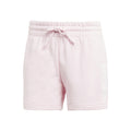 Linear French terry Shorts Damen - rosa, weiß