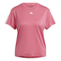 Essentials 3 Stripes T-Shirt Damen - pink, weiß