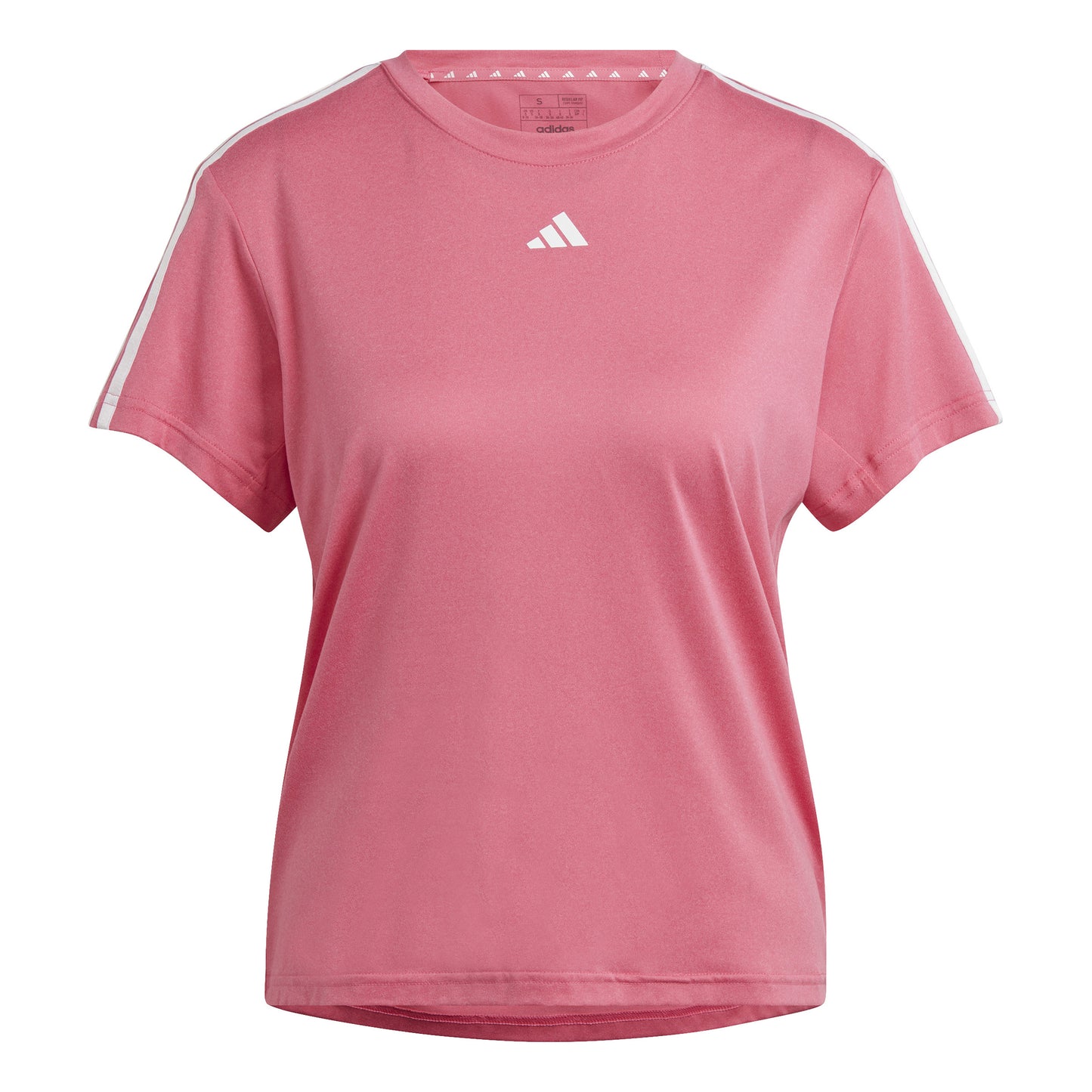 adidas Essentials 3 Stripes T-Shirt Damen - pink, weiß