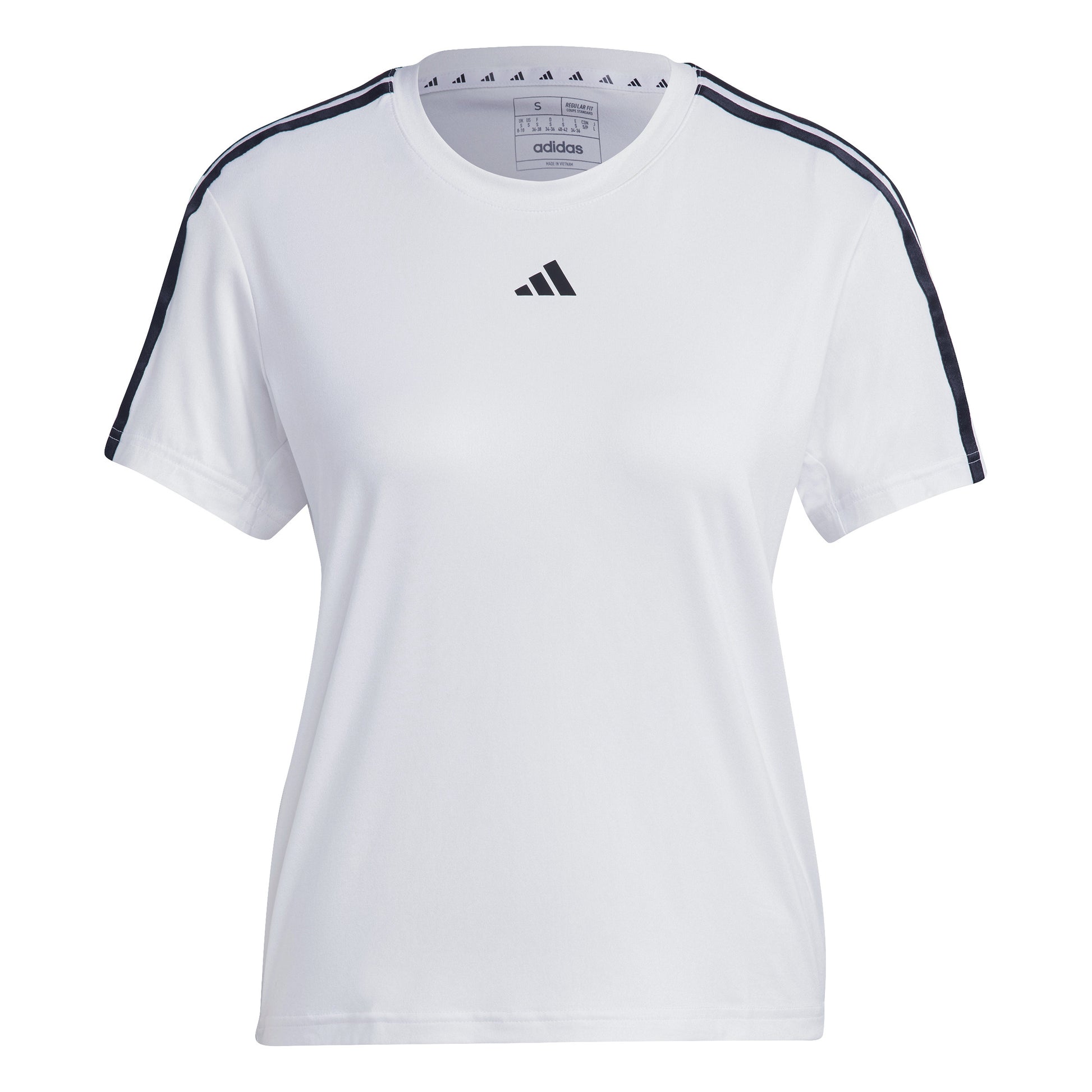 adidas Essentials 3 Stripes T-Shirt Damen - weiß, schwarz