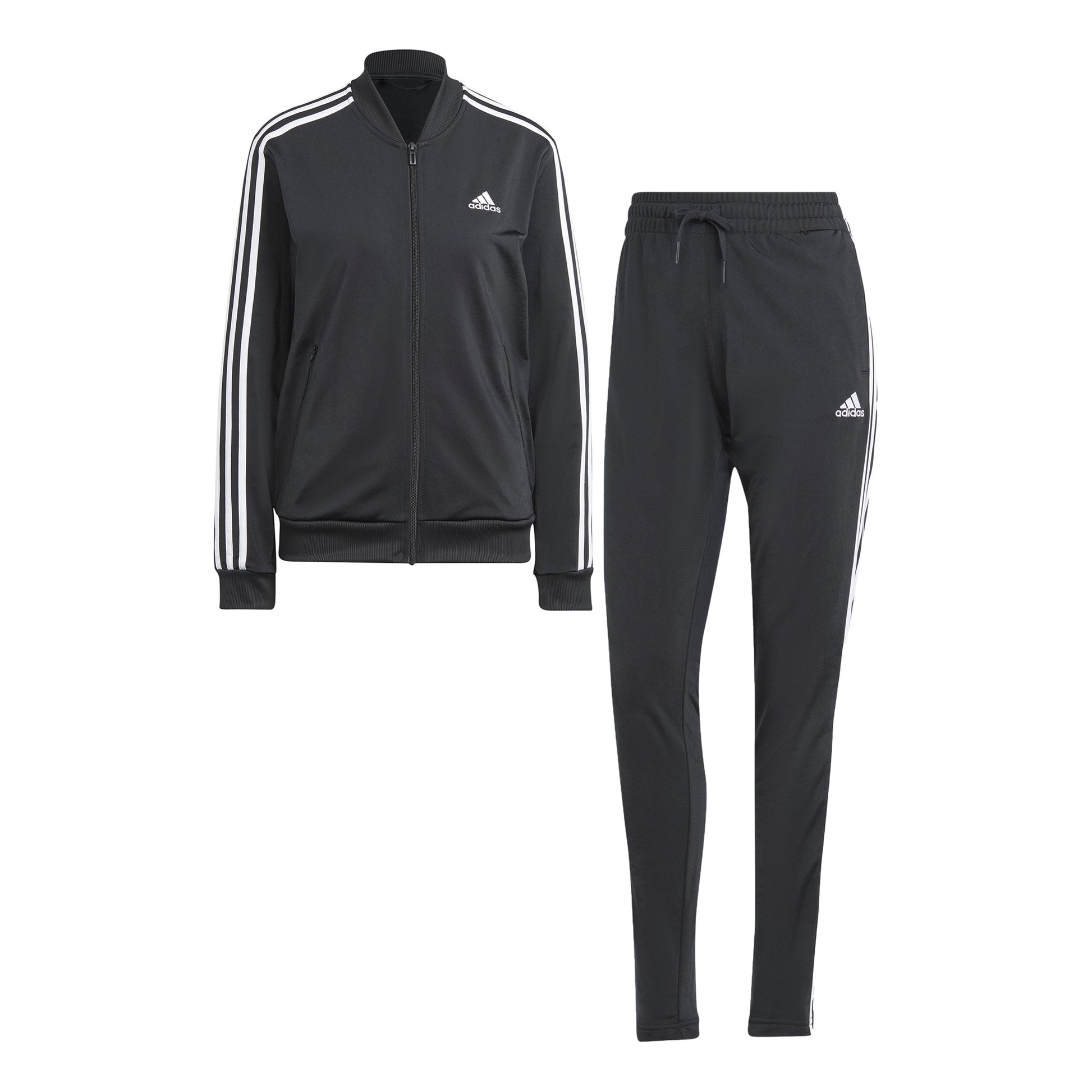 adidas 3Stripes Trainingsanzug Damen - schwarz, weiß