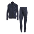 3Stripes Trainingsanzug Damen - dunkelblau, weiß