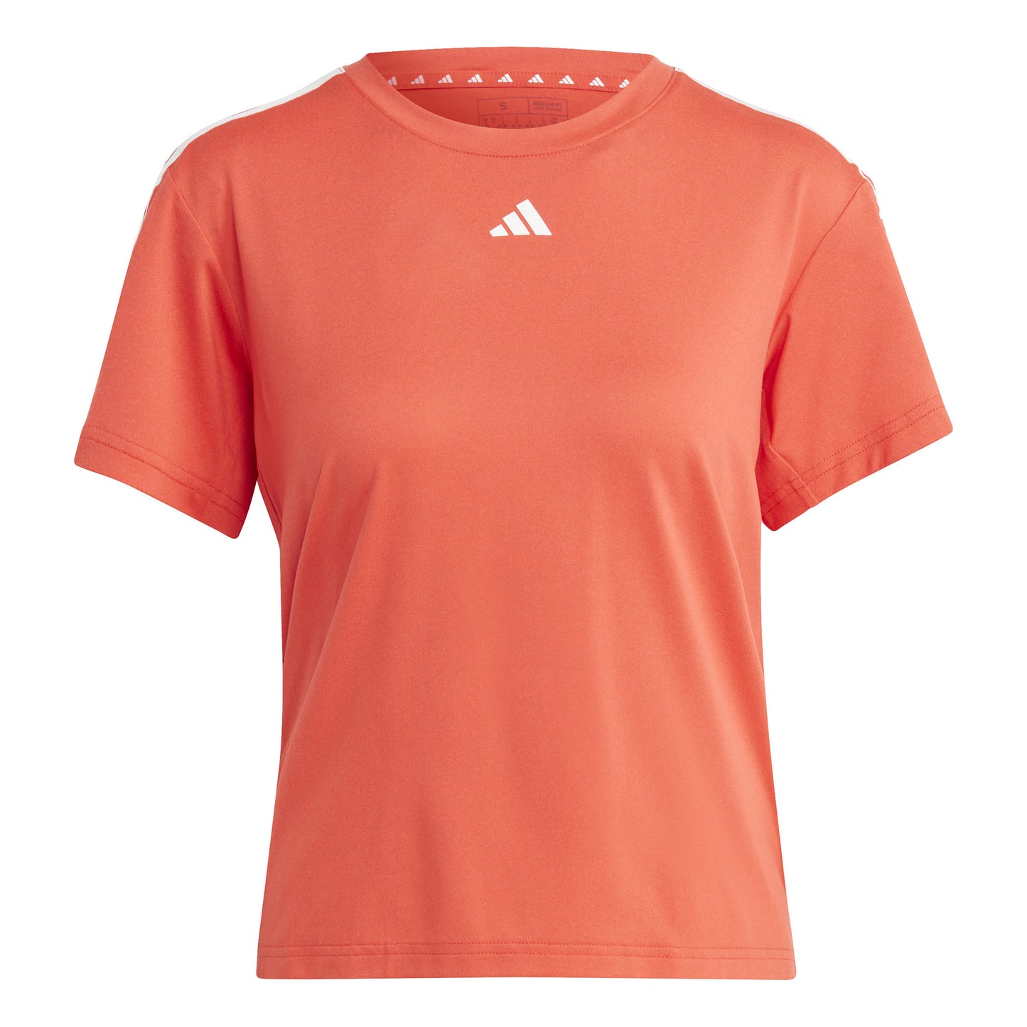 adidas Essentials 3 Stripes T-Shirt Damen - rot, weiß