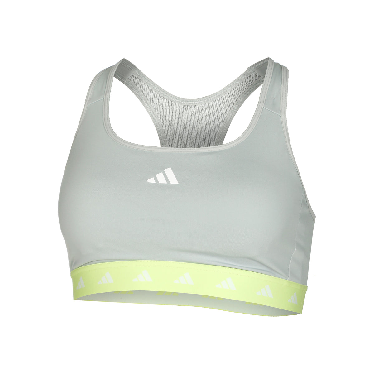 adidas Power Medium-Support Tech-Fit Sport-BH Damen - silber, hellgrün