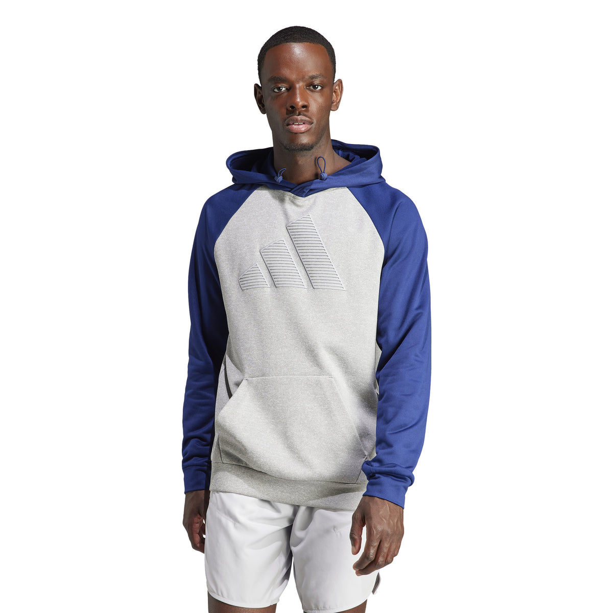 adidas GG Big Logo Hoody Herren - grau, dunkelblau