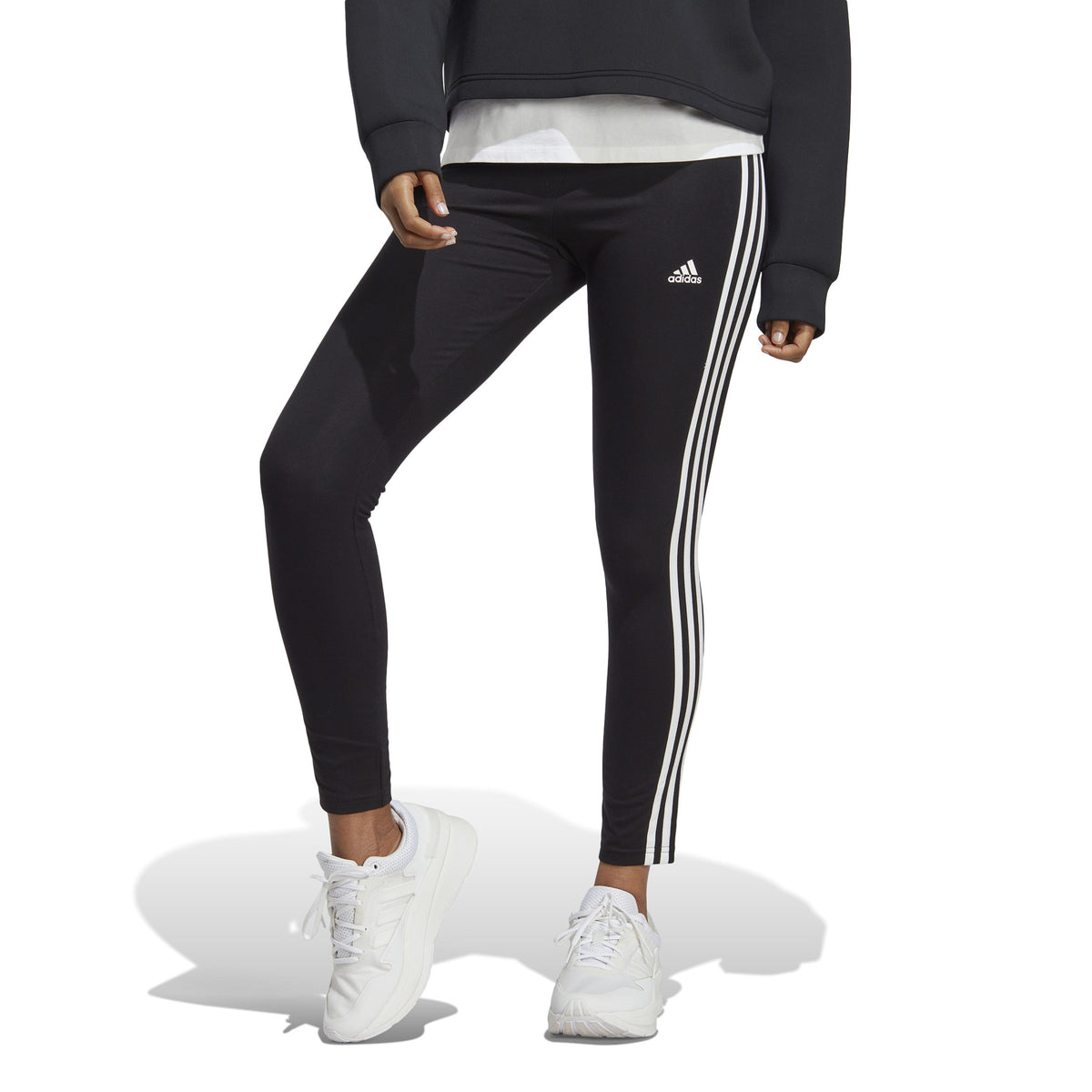 adidas 3Stripes Tight Damen - schwarz, weiß