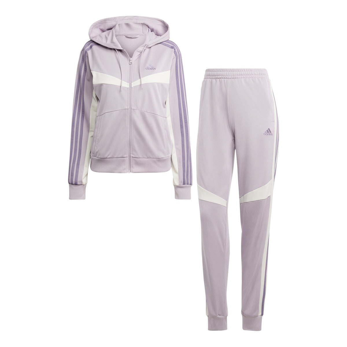 adidas Boldblock Trainingsanzug Damen - flieder, weiß