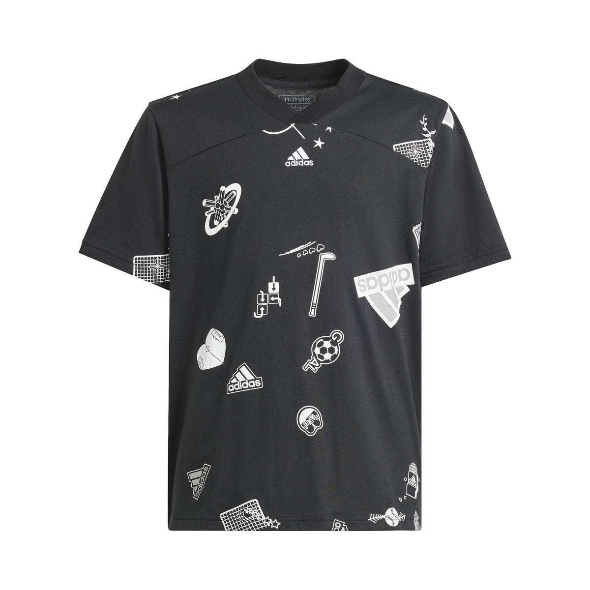adidas T-Shirt Jungen - schwarz, mehrfarbig