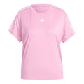 Essentials 3 Stripes T-Shirt Damen - rosa, weiß