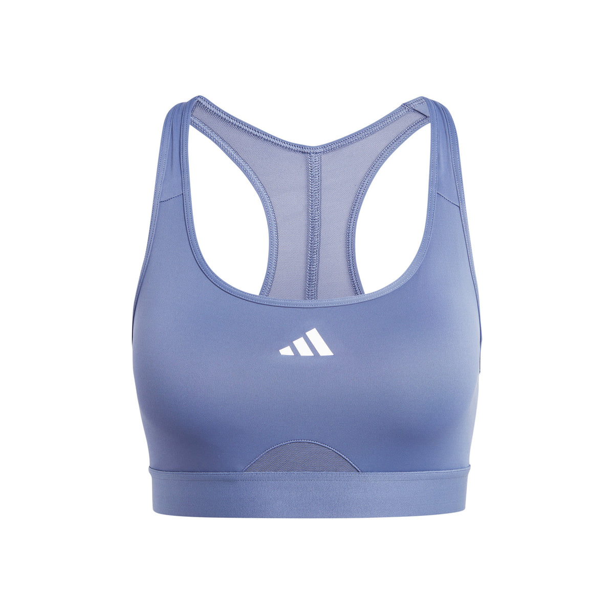 adidas PWRCT Medium Support Sport-BH Damen - blaugrau