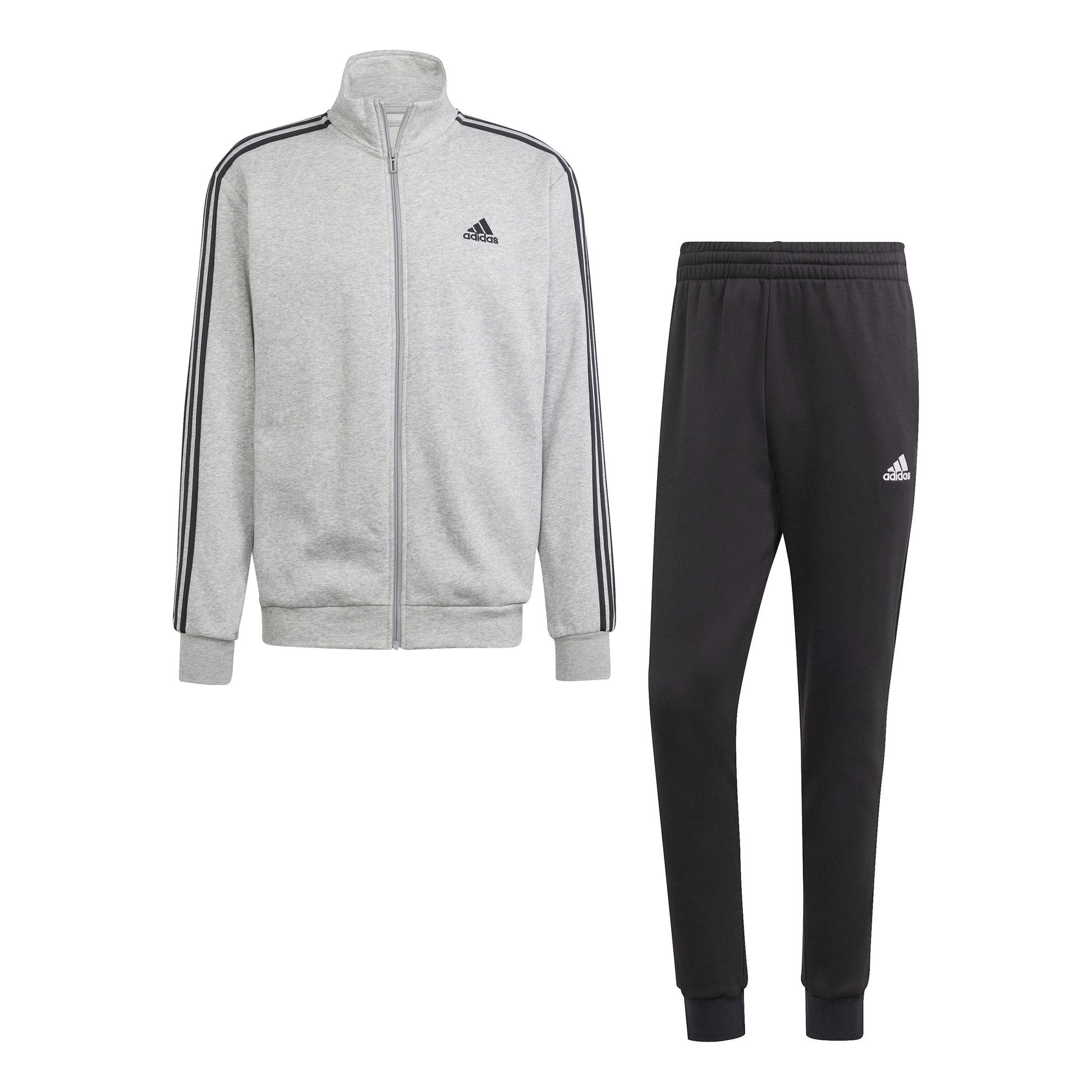 adidas 3Stripes Trainingsanzug Herren-Hellgrau,Schwarz