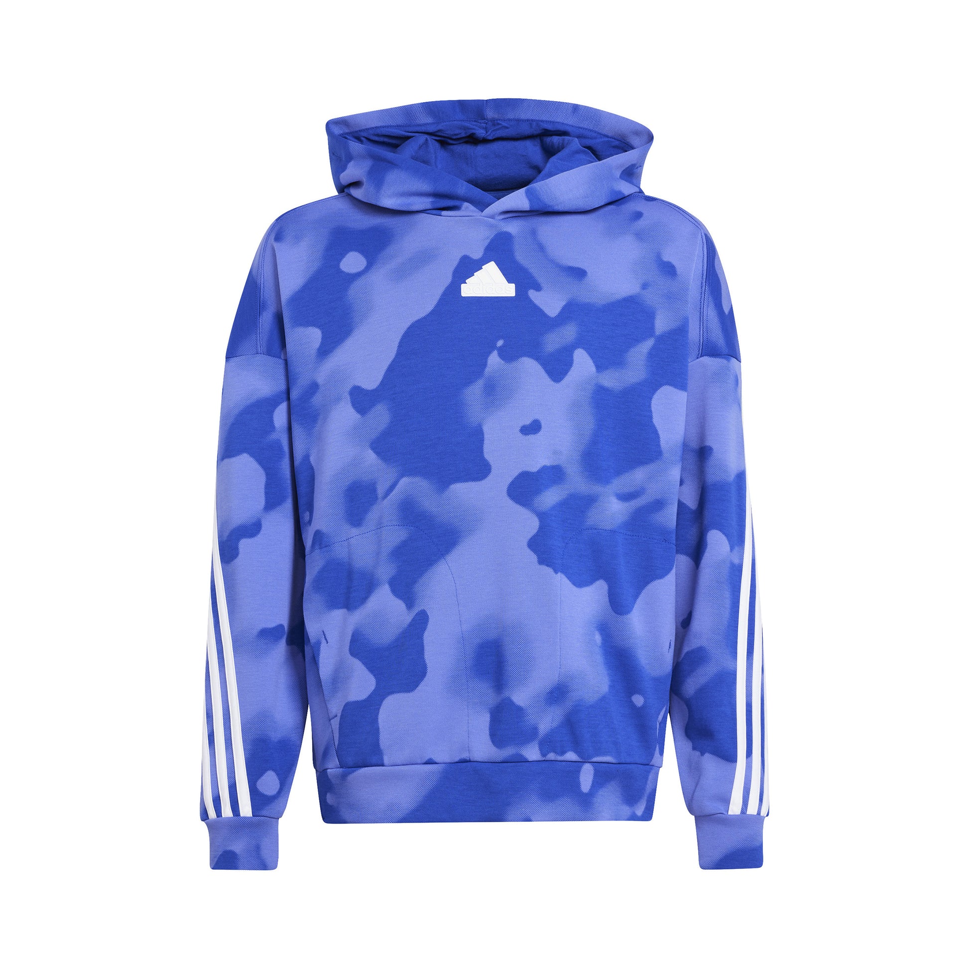 adidas Future Icon Camo Printed Hoody Jungen - blau, weiß