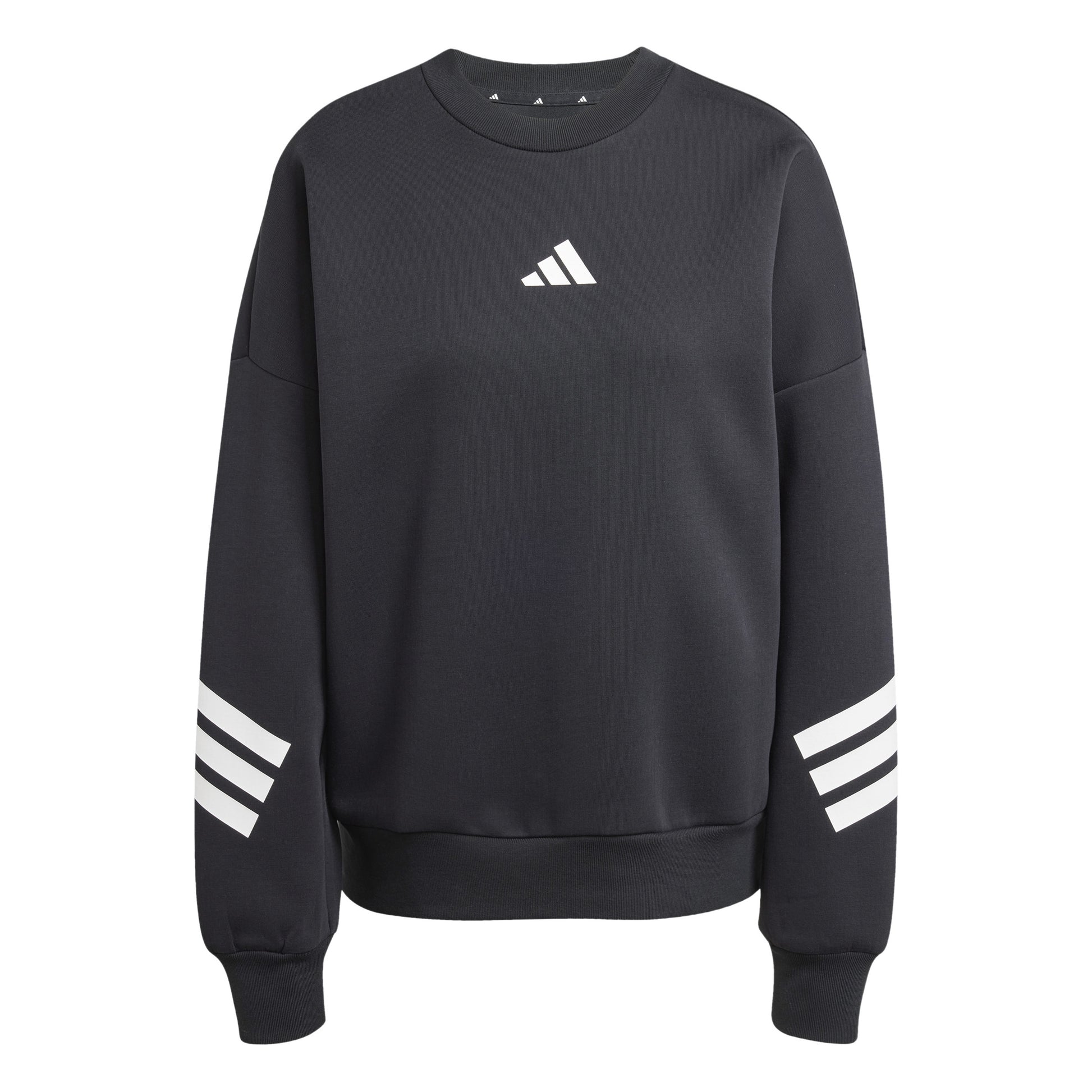 adidas Future Icon 3Stripes Sweatshirt Damen-Schwarz,Weiß