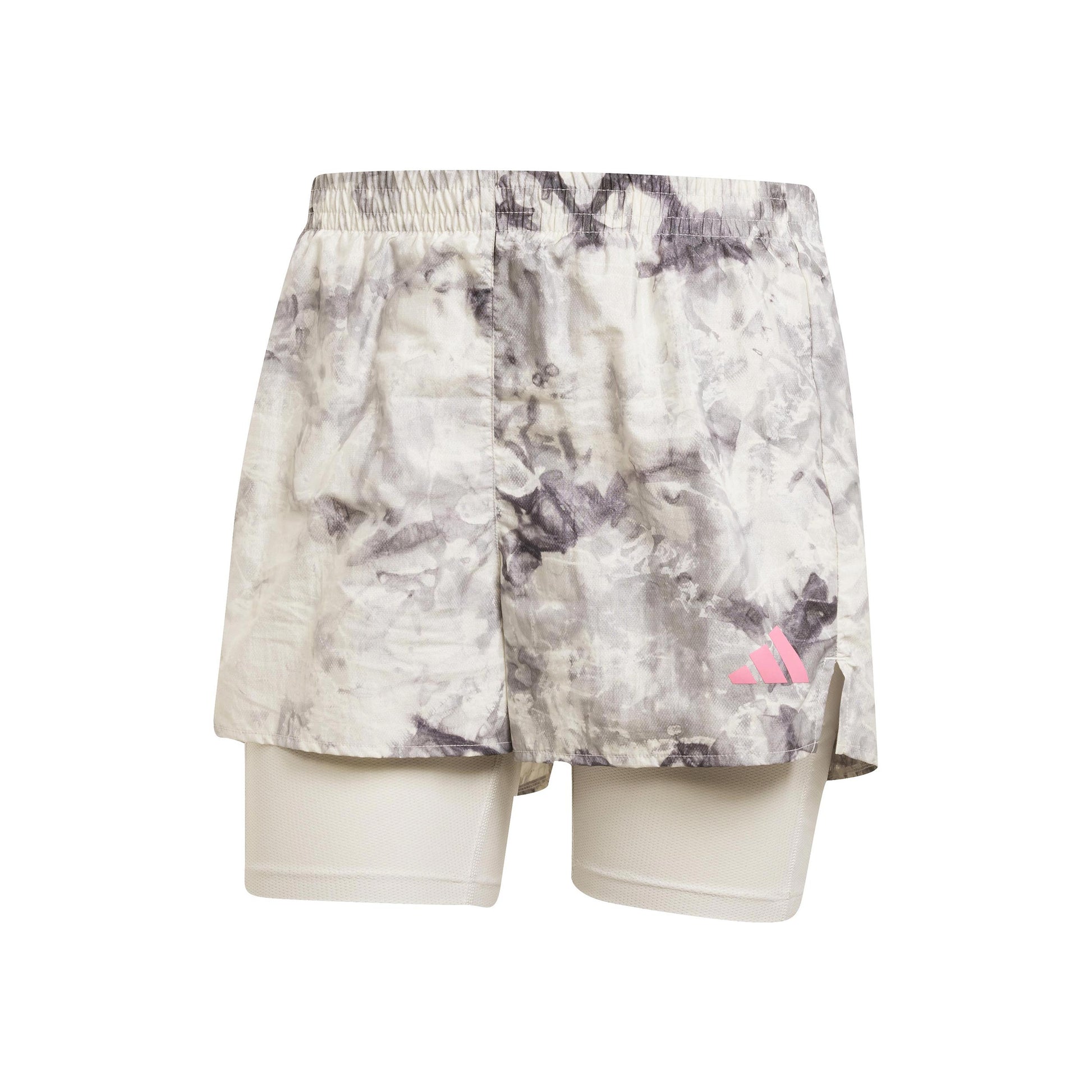 adidas Own The Run 2in1 Laufshorts Damen-Grau,Schwarz