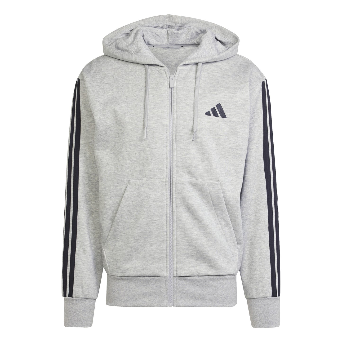 adidas Essentials 3 Stripes Sweatjacke Herren - grau, schwarz