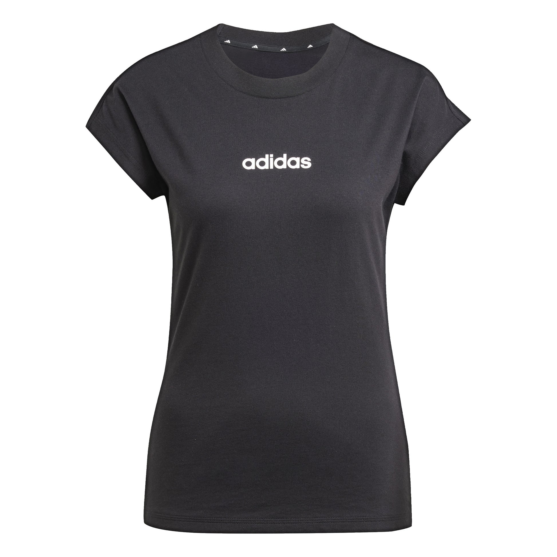 adidas Essentials Linear T-Shirt Damen-Schwarz