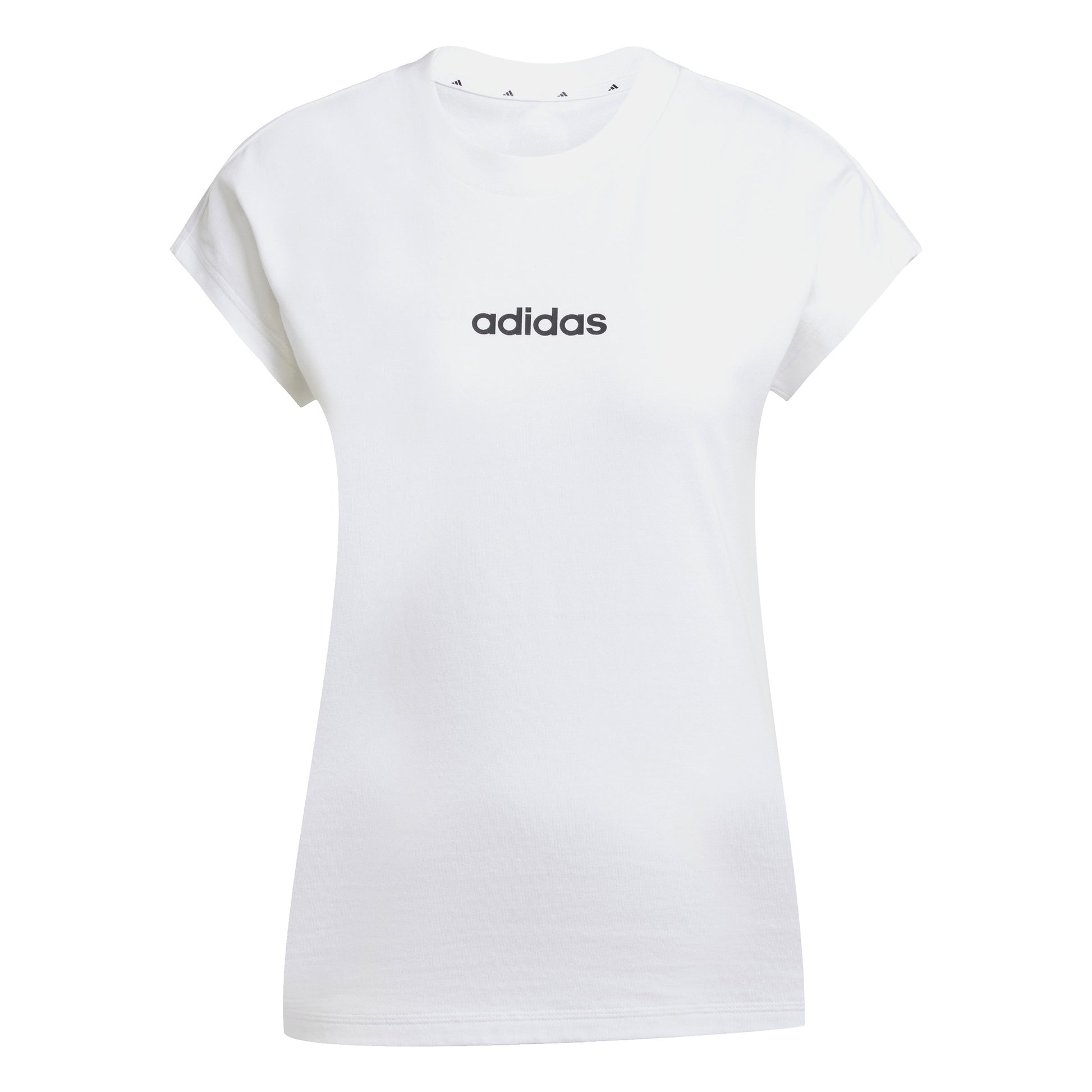 adidas Essentials Linear T-Shirt Damen - weiß,